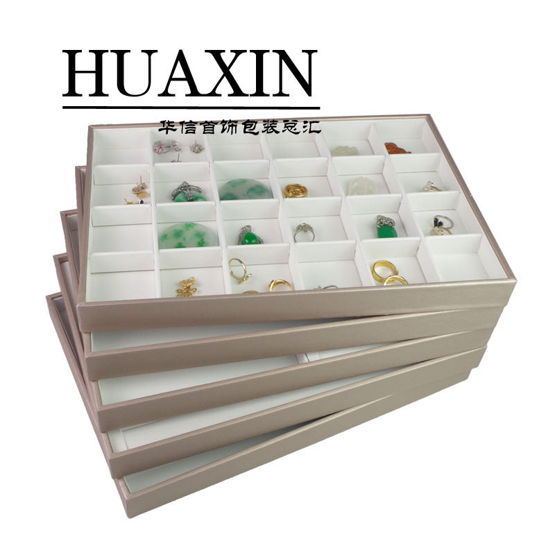 PU Leather Jewelry Storage Tray for Rings, Necklaces, Bracelets, and Earrings