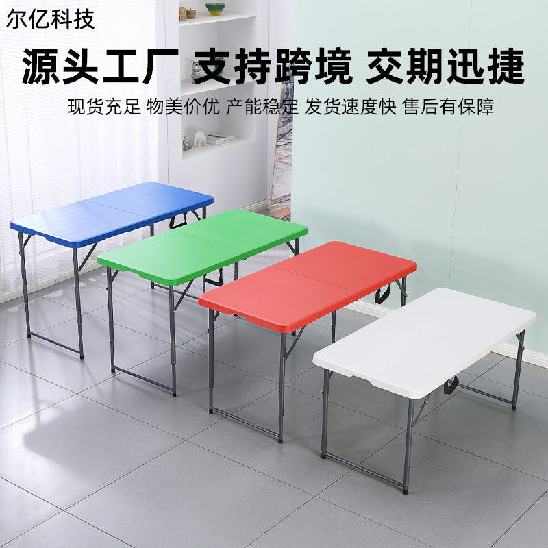 Portable Blow Molded Folding Table for Outdoor Camping and Events