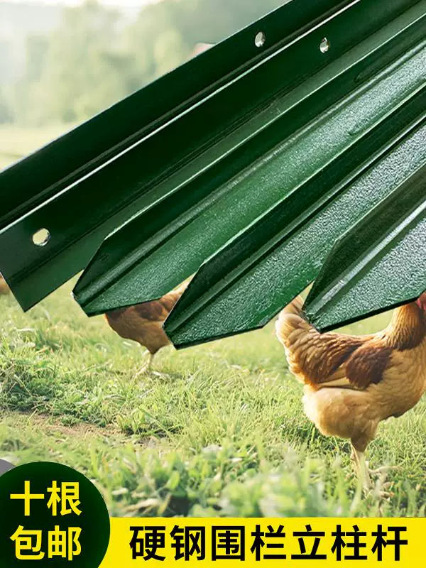Y-Type Steel Fence Posts for Chicken Coops and Garden Fencing, Solid Support Stakes