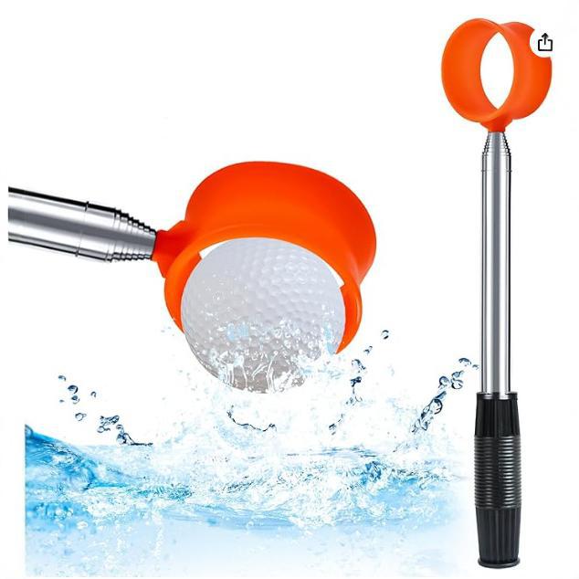 Golf Ball Retriever Stainless Steel Telescopic Pick-Up Tool for Course