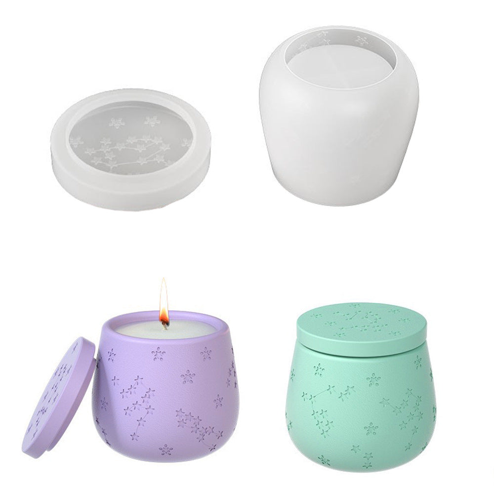 Constellation Pudding Cup Resin Mold for DIY Storage Box Candle Holder Plaster Cement