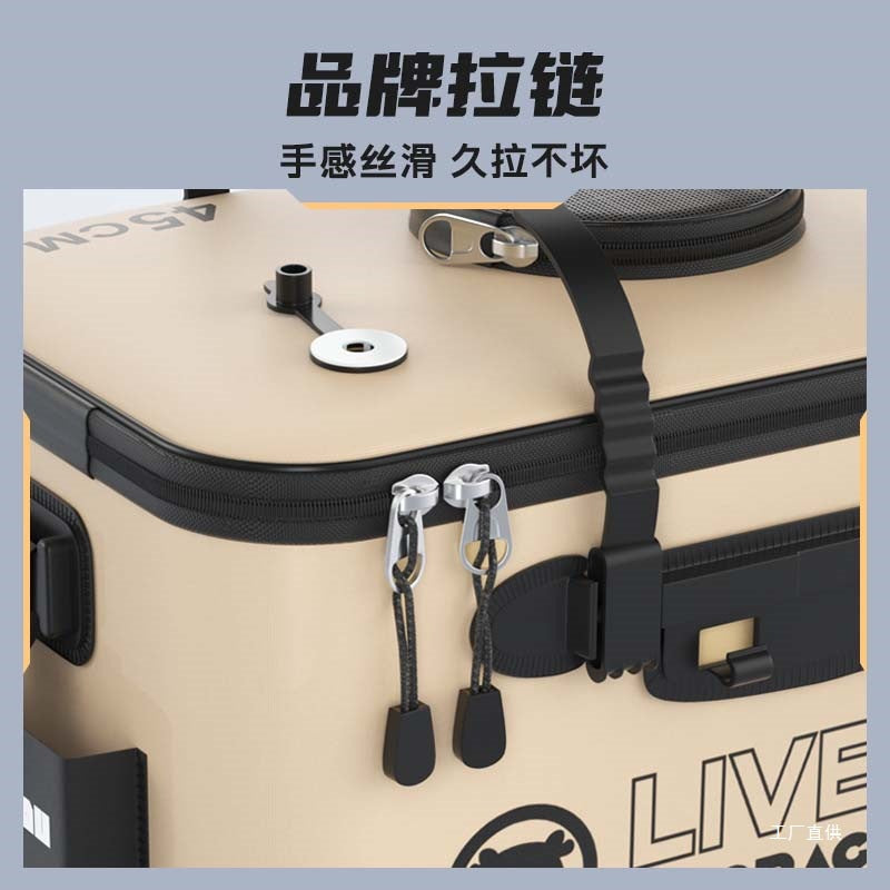 Multi-functional Lure Live Fish Bucket Foldable Outdoor Fishing Bucket Water Container Durable Portable