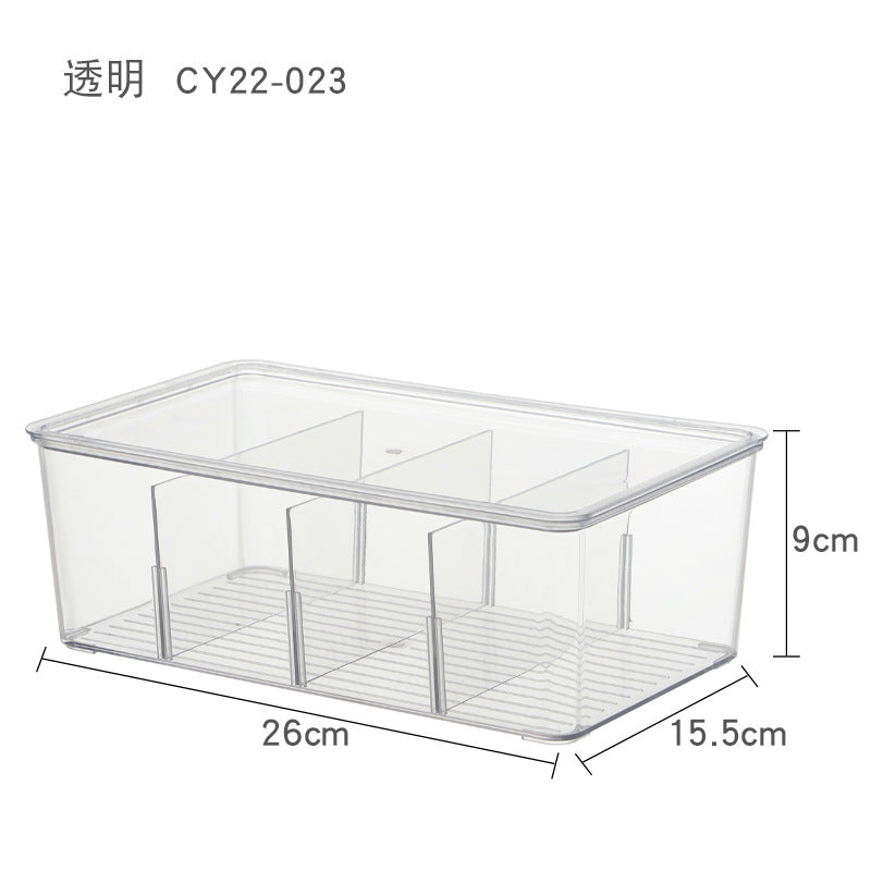 Stackable Desktop Storage Box with Lid for Tea Bags, Stationery, Cosmetics