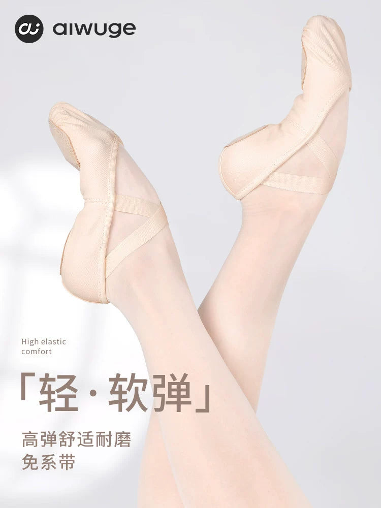 Aiwuge Elastic Ballet Dance Shoes for Women and Girls, Soft Sole, Professional Practice Shoes