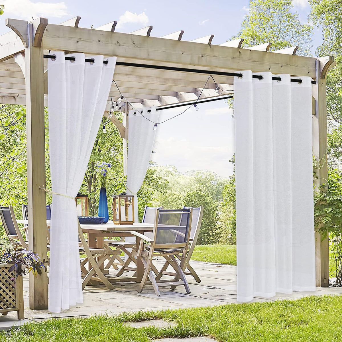 Outdoor Waterproof Transparent Window Curtain for Gazebo Patio
