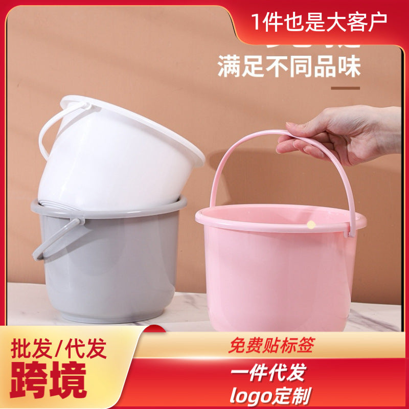 Small Thickened Plastic Bucket with Handle for Home, Gardening, Art, and Toy Storage