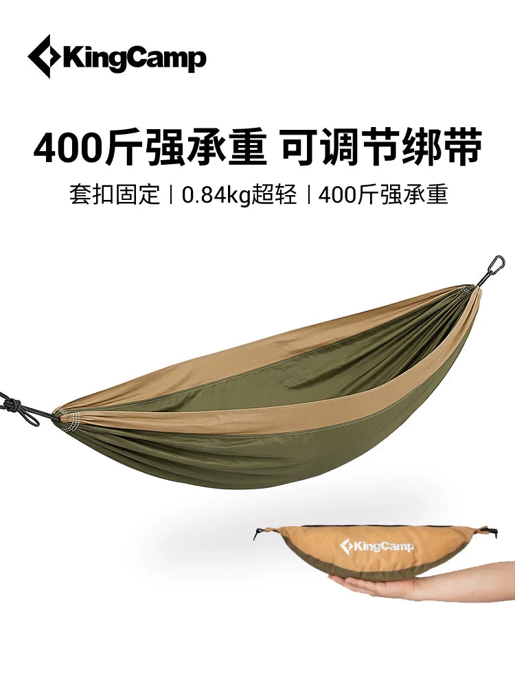 KingCamp Ultralight Portable Hammock with Tree Straps and Carabiners for Camping Hiking Backpacking