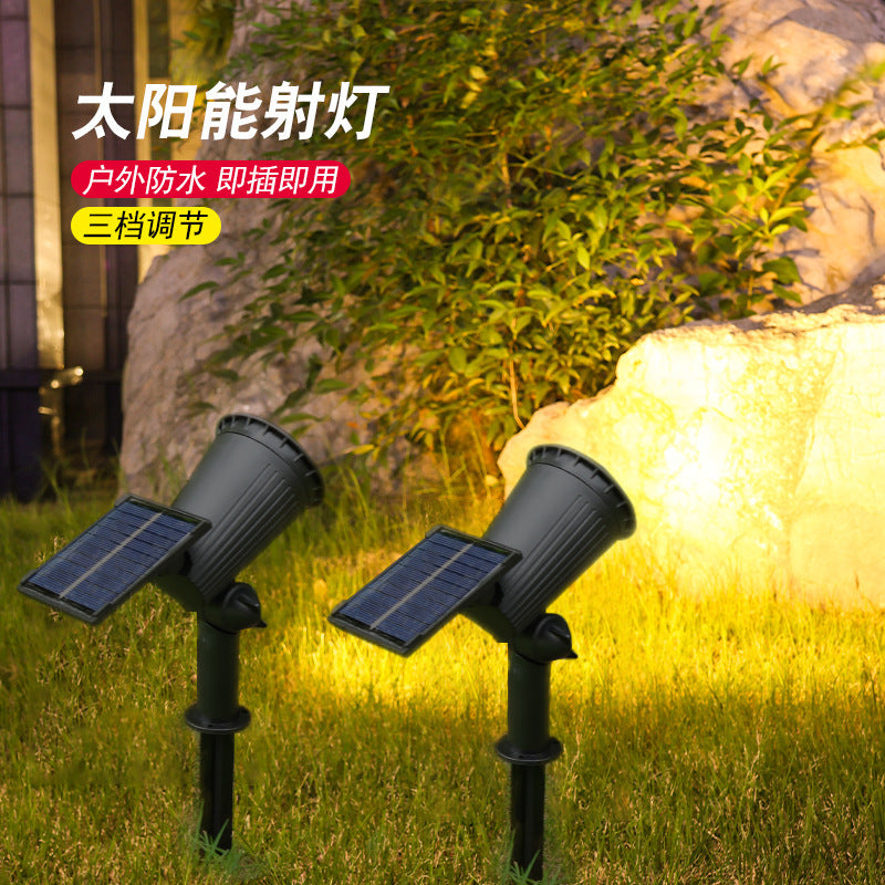 Outdoor Solar Spotlight, Super Bright Waterproof Ground Plug Lawn Lamp, Household Outdoor Landscape Light, Garden Tree Light