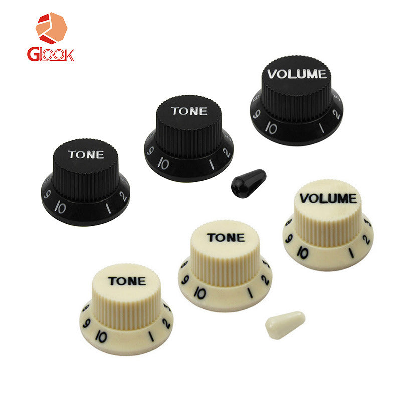 Electric Guitar Volume Tone Control Knobs and Switch Tip Set