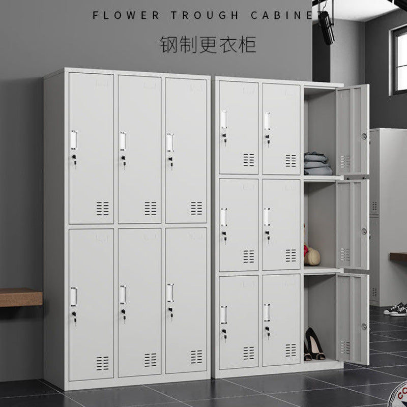 Steel Employee Locker with Lock, Metal Storage Cabinet for Dormitory and Workshop