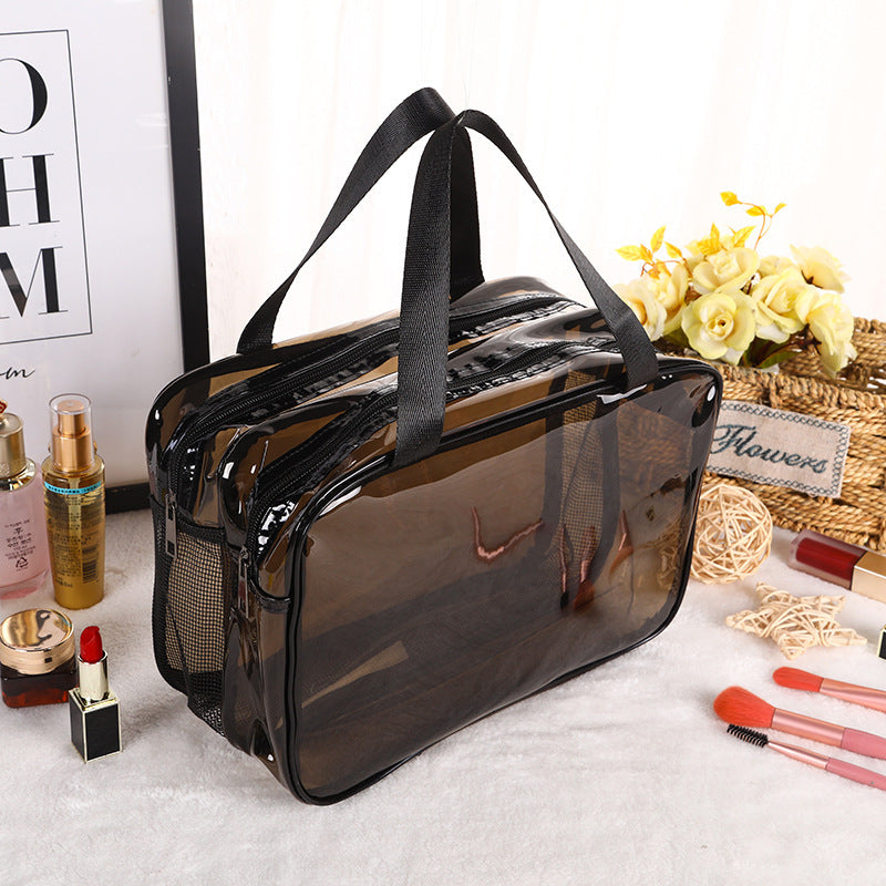 Waterproof PVC Toiletry Bag with Dry/Wet Separation, Large Capacity Portable Organizer for Travel, Swimming, and Shower