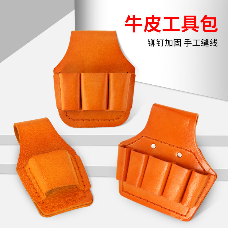 Electrician's Genuine Leather Tool Belt Pouch for Pliers and Repair Tools