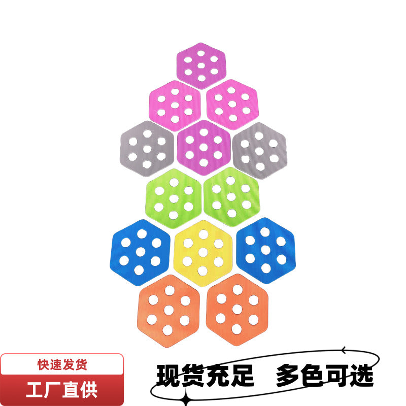 12-Piece Hexagonal Hollow EVA Surfboard Traction Pad with 3M Adhesive