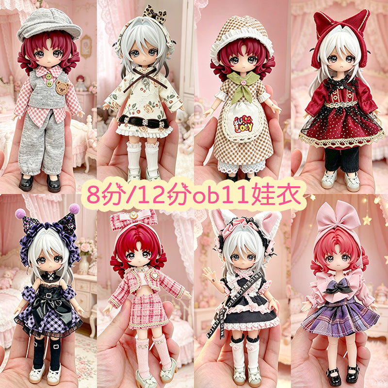 Doll Clothes for OB11, YMY, BJD 11-17cm Dolls