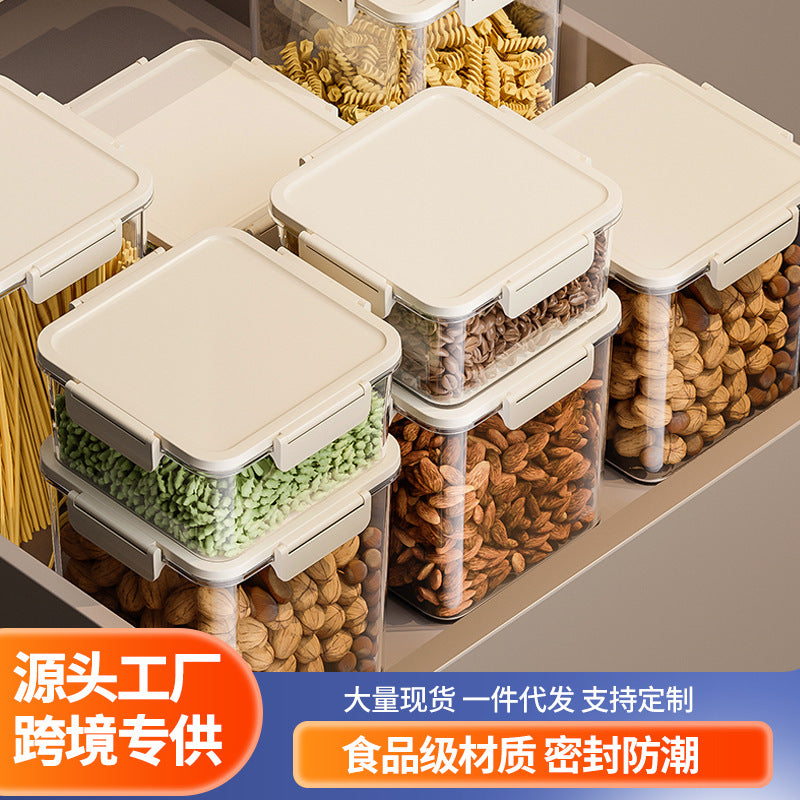 Airtight Food Storage Containers with Lids - Clear Plastic Kitchen Pantry Organizers for Cereal, Grains, Spices