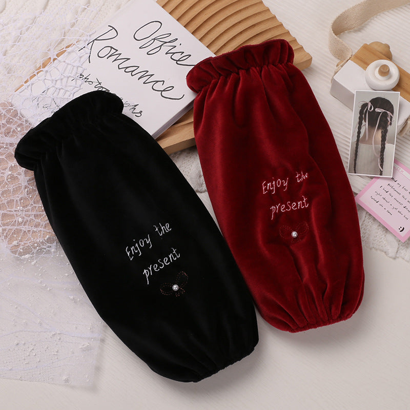 Women's Winter Down Jacket Arm Sleeves for Office Work, Long Style, 2024 New Collection