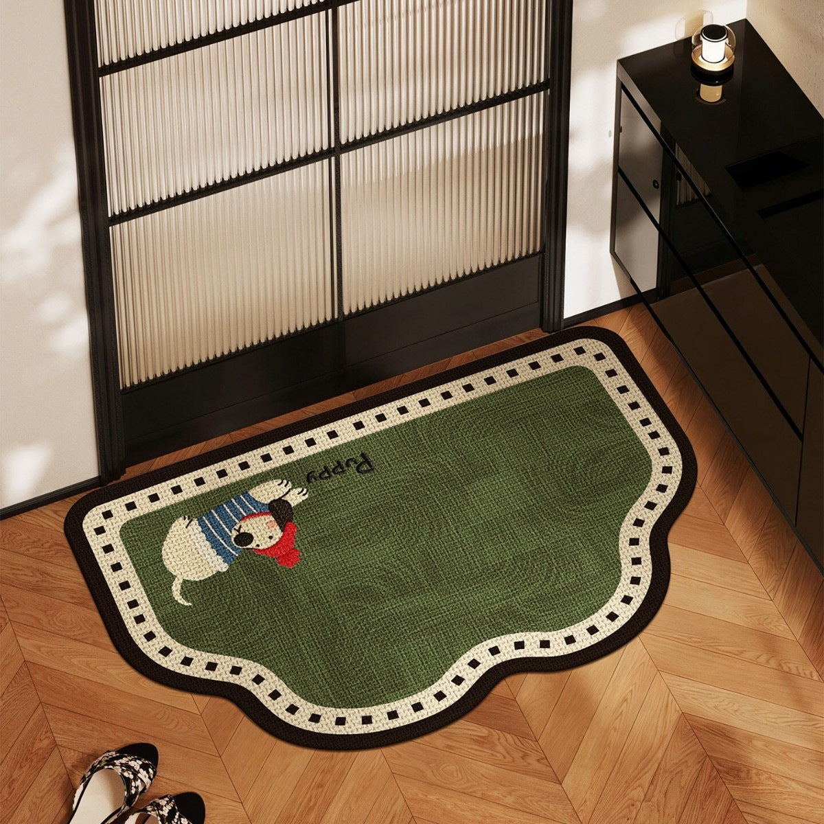 Diatomaceous Earth Bath Mat, Super Absorbent Non-Slip Quick Dry Bathroom Floor Mat with Cartoon Cloud Design