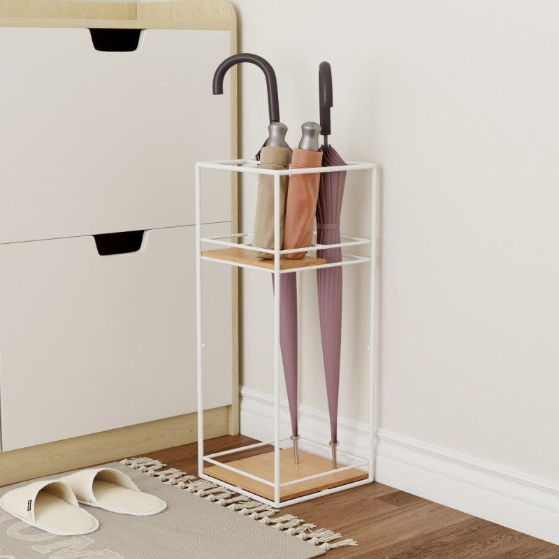 Wall-Mounted Umbrella Storage Rack with Drip Tray for Home Entryway