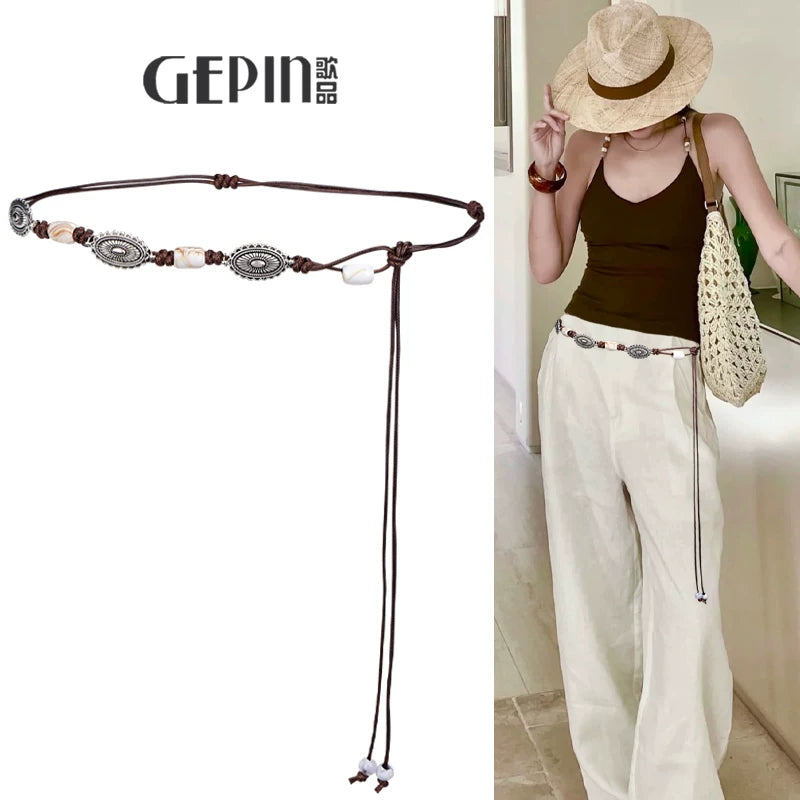 Bohemian Woven Waist Rope Belt for Dresses and Accessories