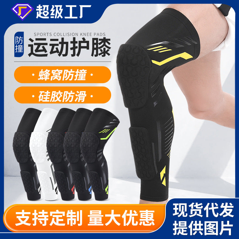 Extended Compression Knee Sleeve for Sports, Cycling, Basketball, Soccer - Anti-Slip Breathable Knee Protector