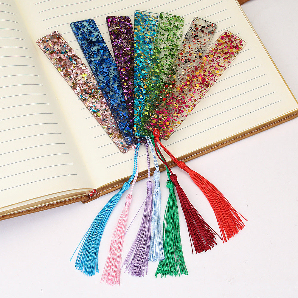 Creative Crystal Rectangle Bookmark DIY Kit with Tassel