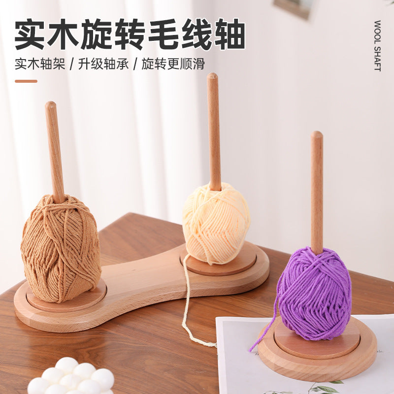 Wooden Multifunctional Paper Towel Holder and Yarn Dispenser