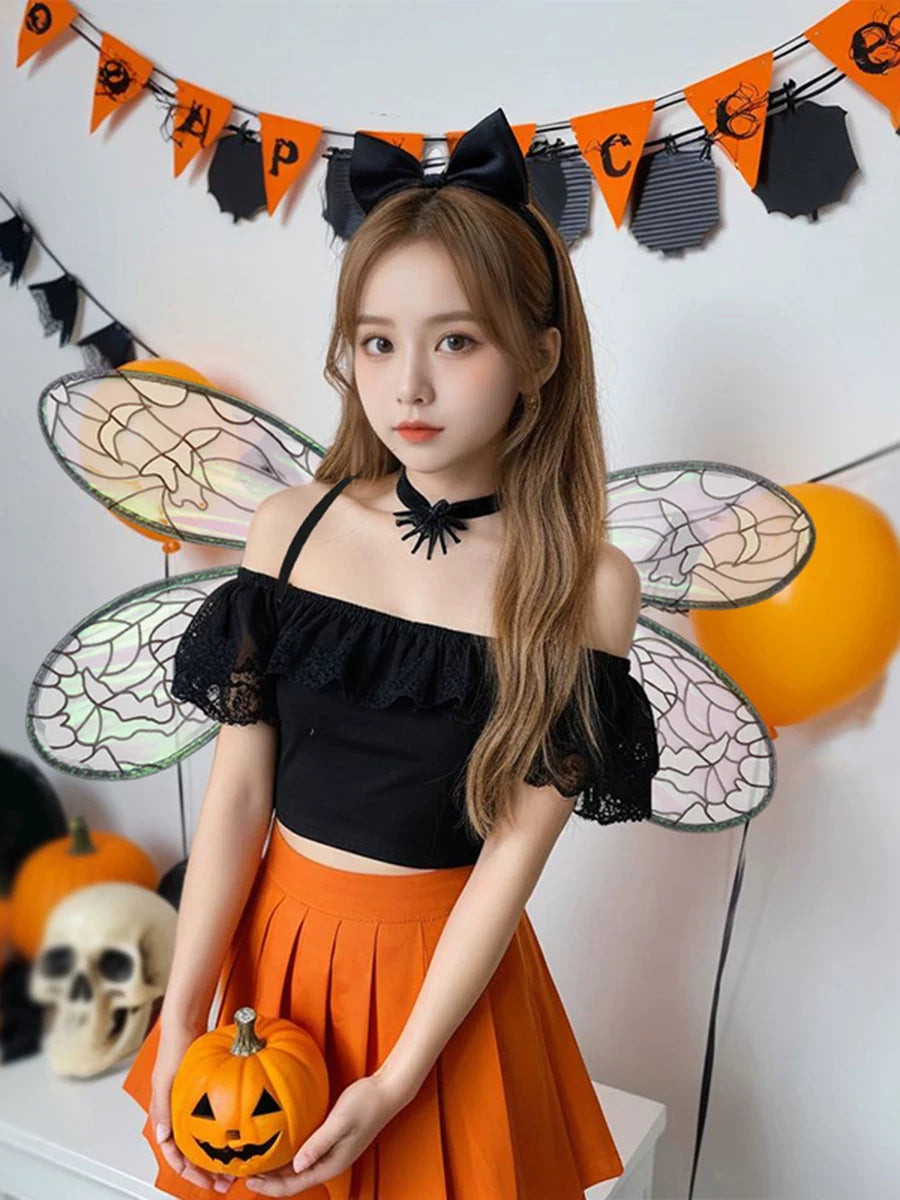 Dragonfly Angel Wings for Kids & Adults - Princess Fairy Costume Accessory for Parties & Performances