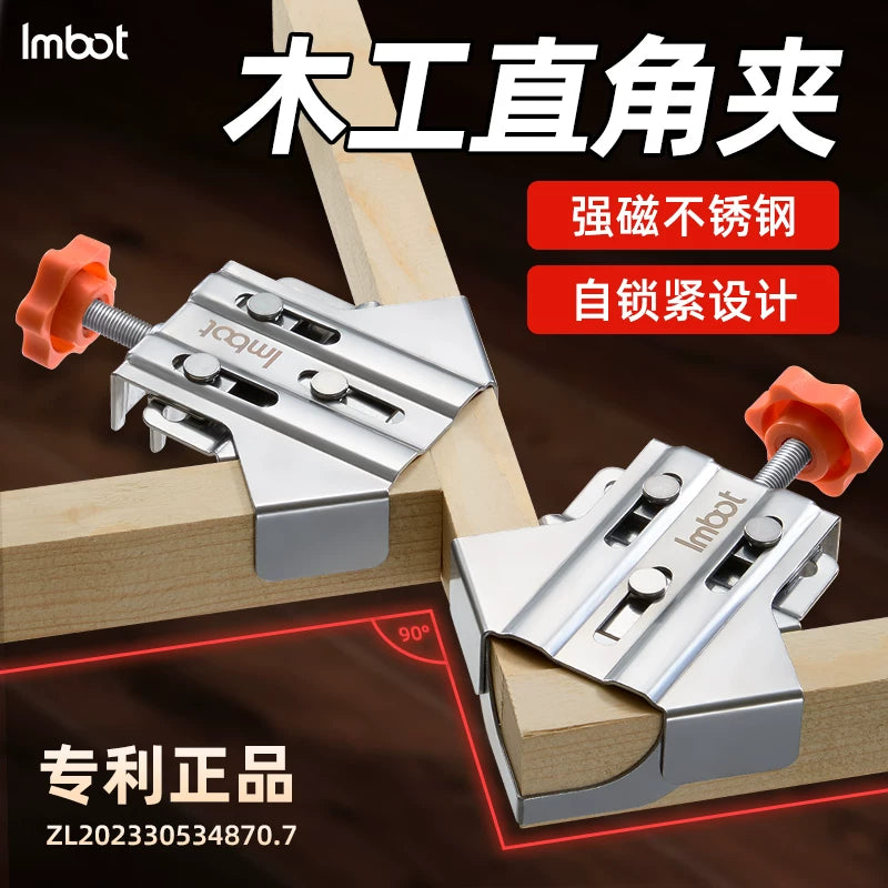 90 Degree Corner Clamp for Woodworking, Stainless Steel Right Angle Fixture