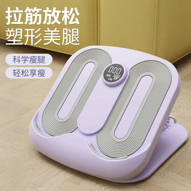 Adjustable Folding Slant Board for Calf Stretching and Muscle Massage with Timer