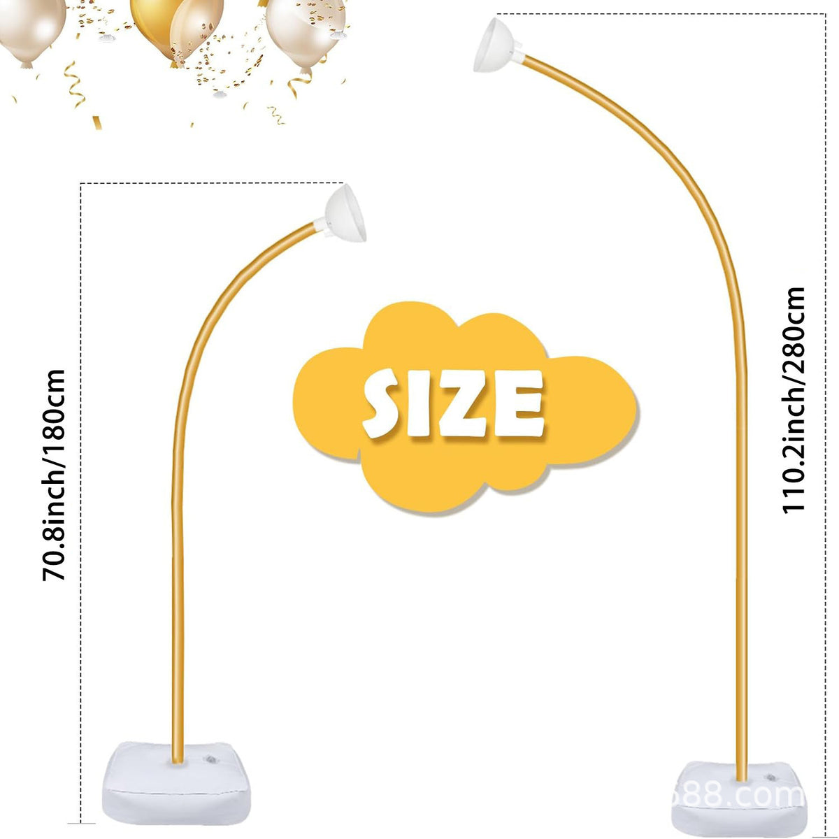 Adjustable Balloon Arch Kit with Water-Fillable Base for DIY Decorations