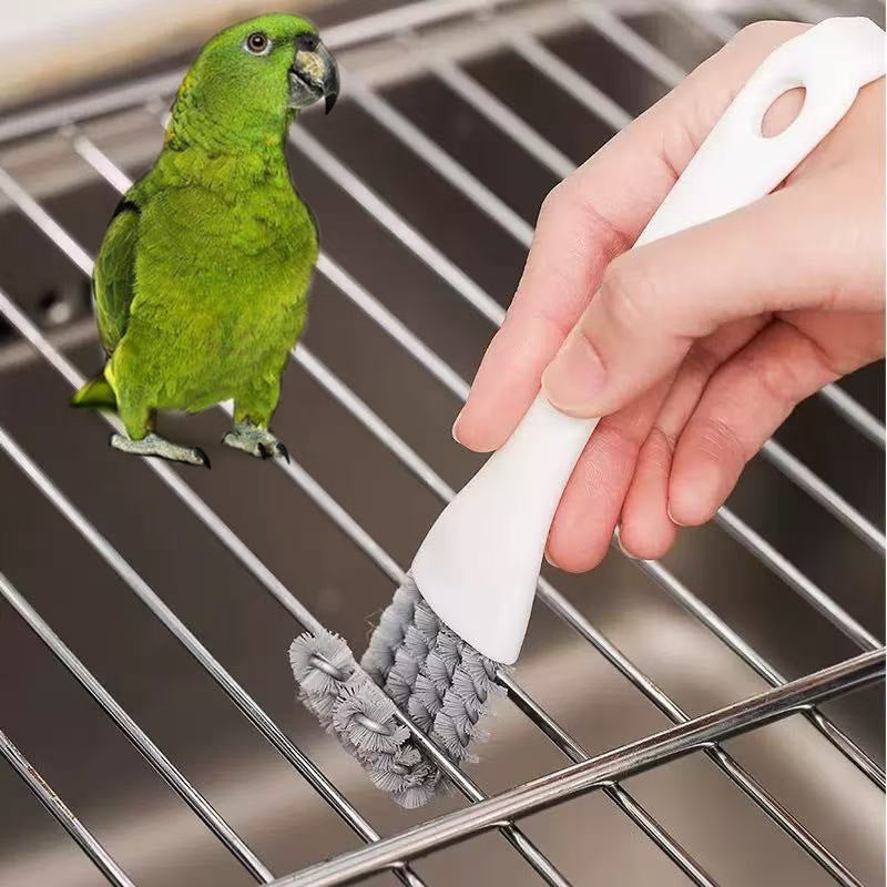 Bird Cage Cleaning Steel Wire Brush for Hamster Parrot Cages, Multi-functional Seamless Gap Cleaner