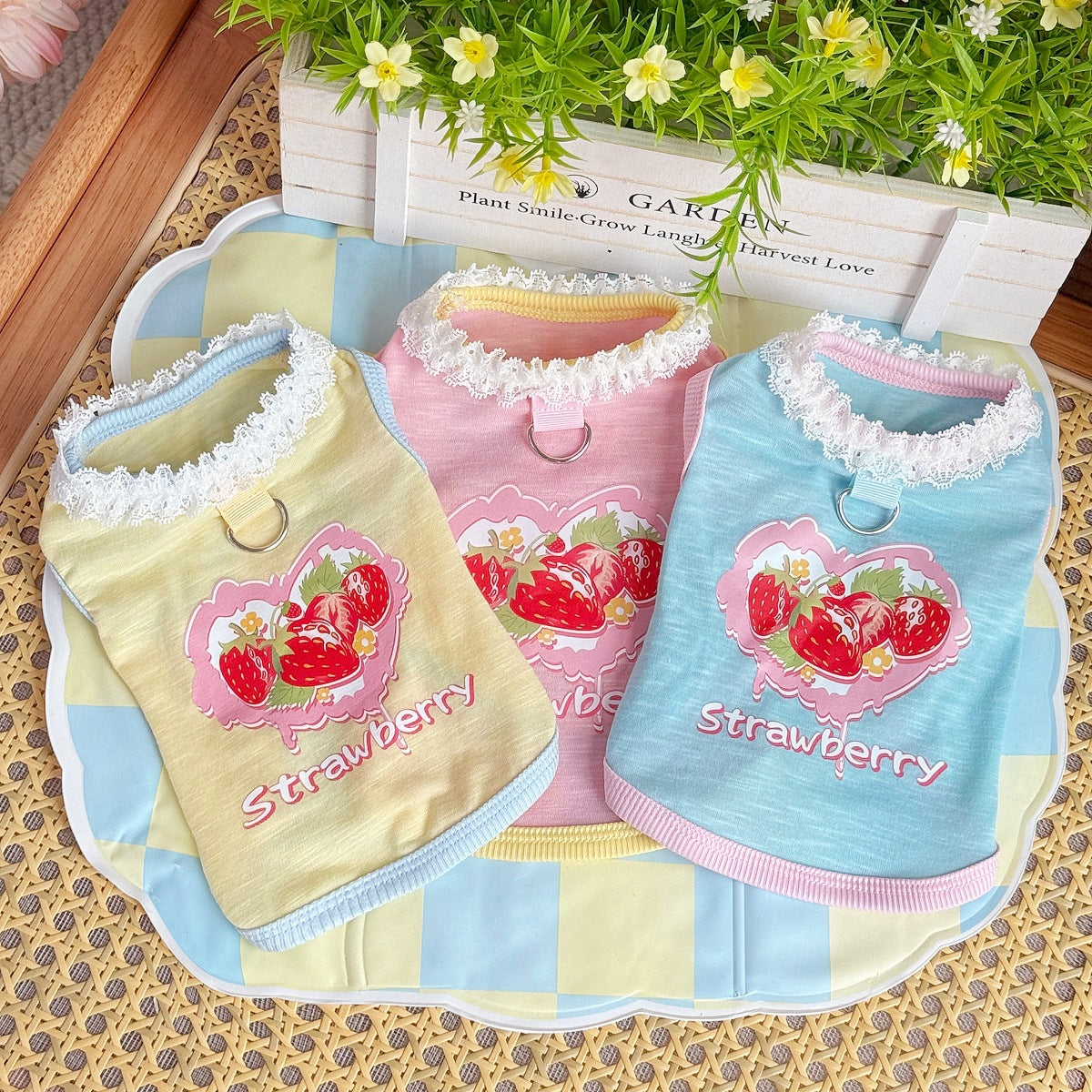 New Pet Dog Cat Puppy Japanese Korean Soft Cute Spring Summer Vest for Small Medium Dogs Teddy Bichon Clothes Supplies