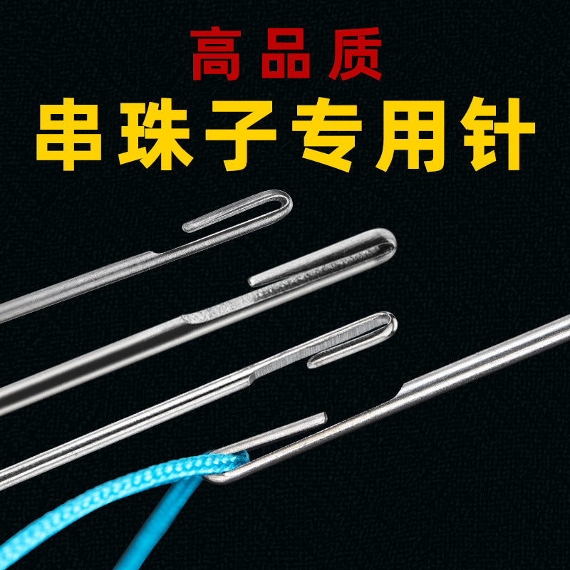 Side Opening Beading Needle Threader Tool for Necklace, Prayer Beads and Bracelet Stringing
