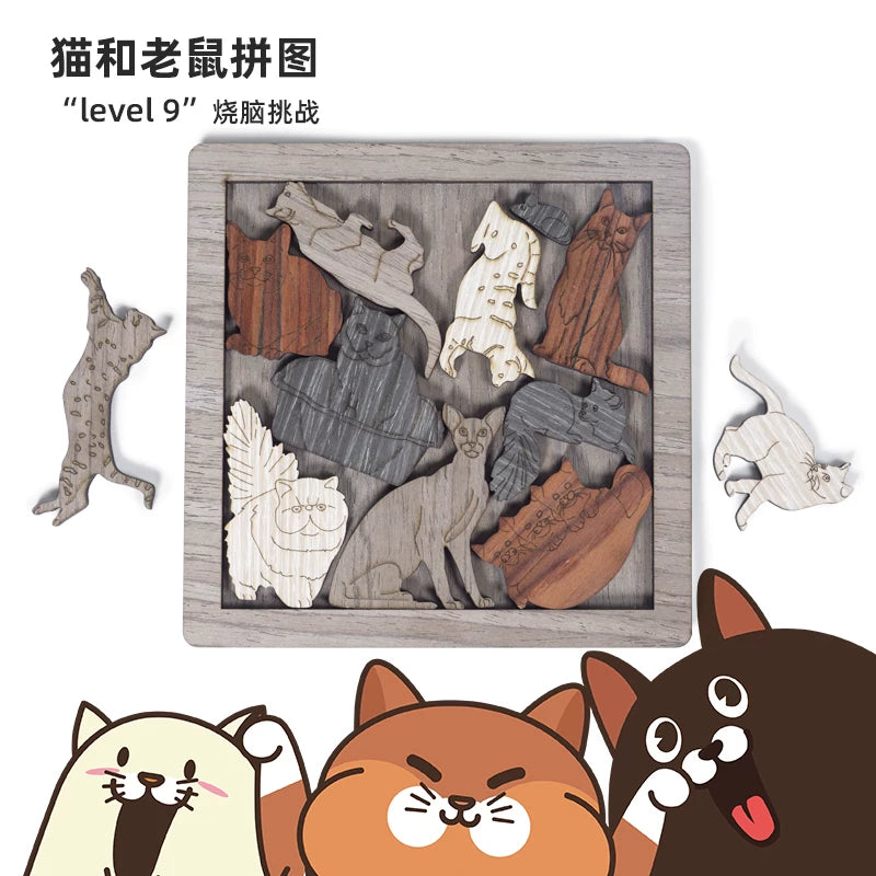 Extreme Difficulty Wooden Jigsaw Puzzle for Adults and Children, Brain Teaser Educational Toy