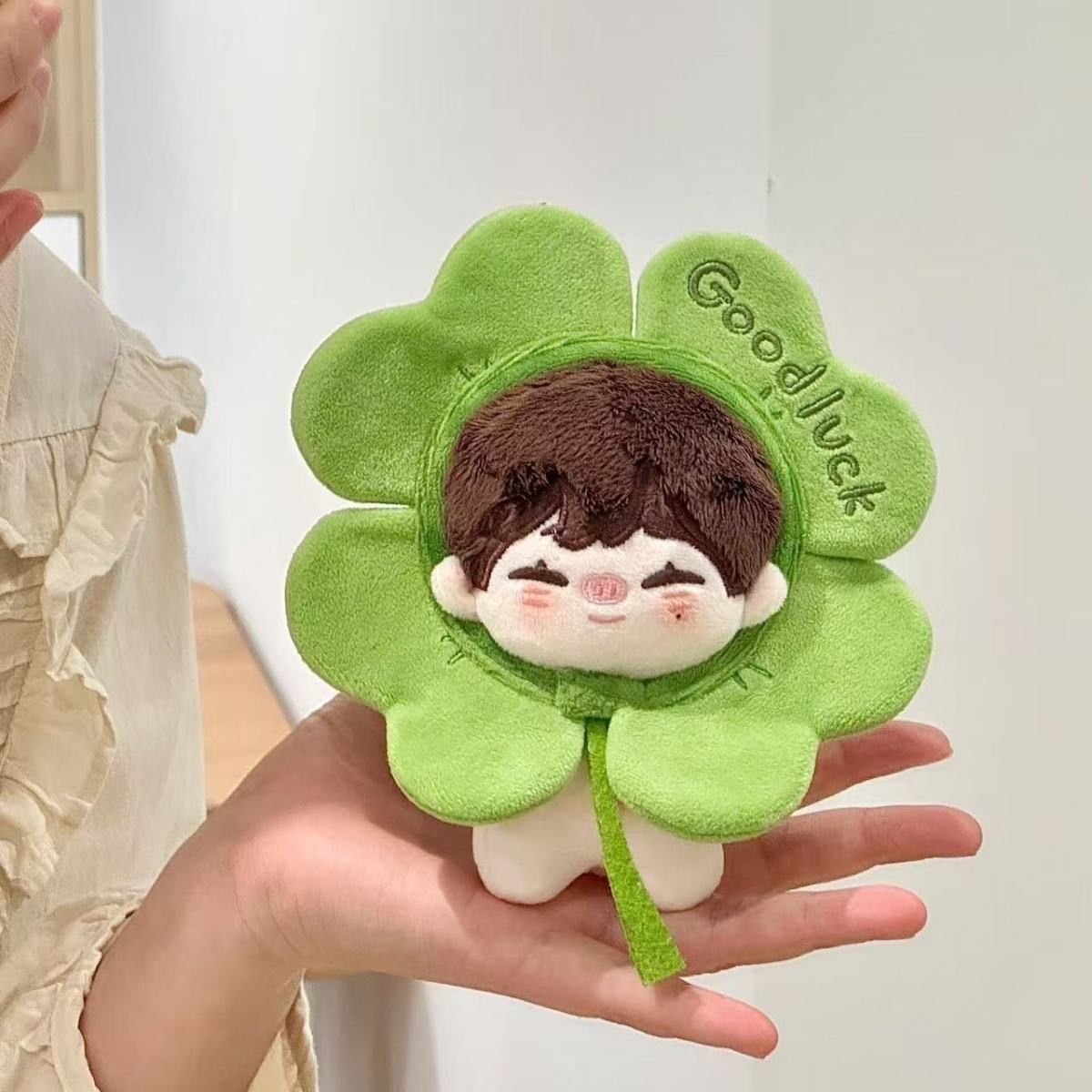 Cute Lucky Four-Leaf Clover Headband for 10cm Plush Dolls