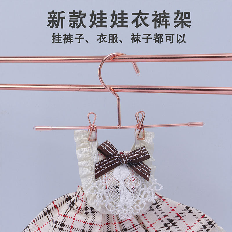 Doll Clothes Metal Hangers with Clips for BJD Dolls and Cotton Dolls