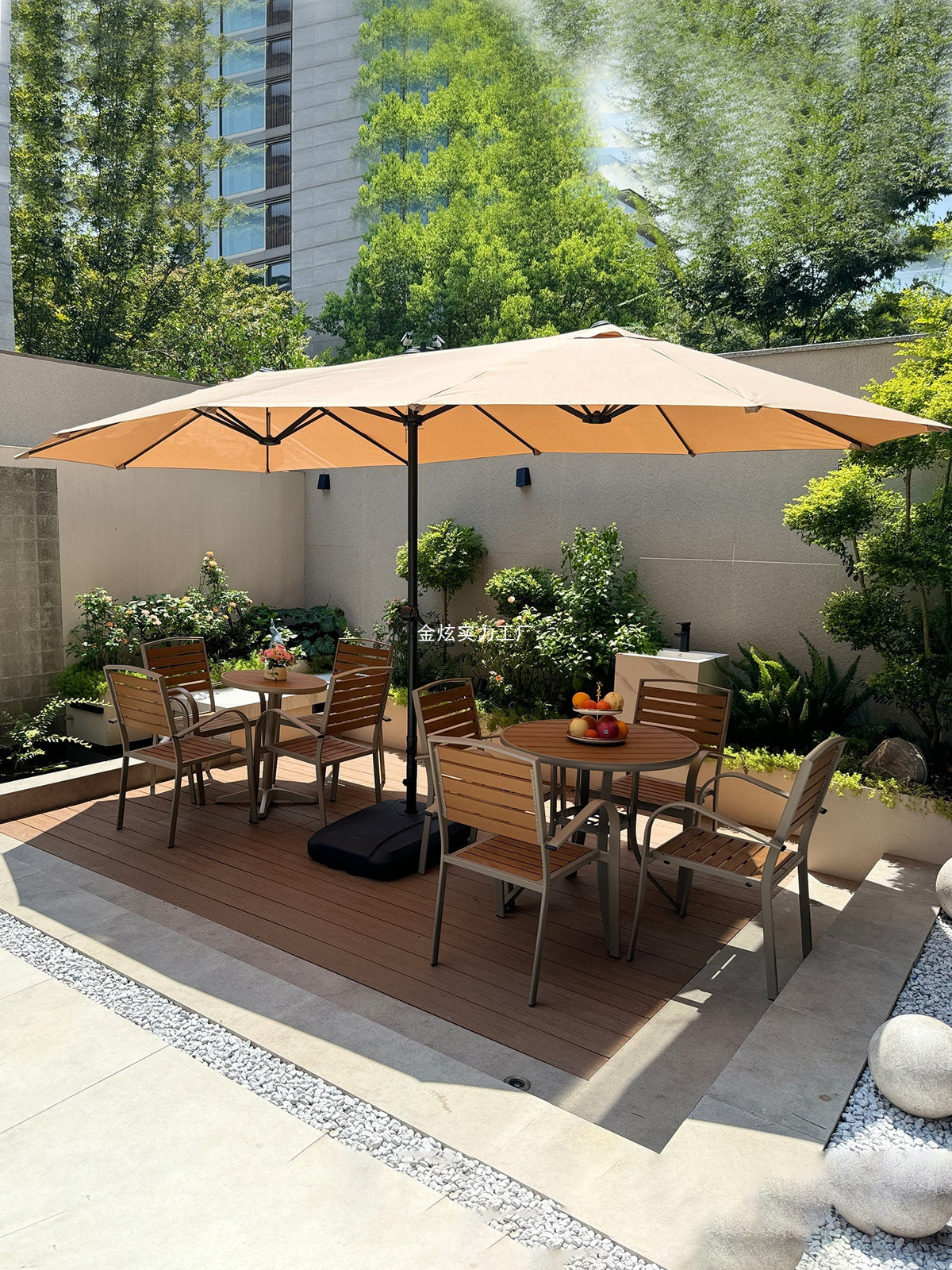 Premium Rectangular Patio Umbrella for Villa Garden Outdoor Shade