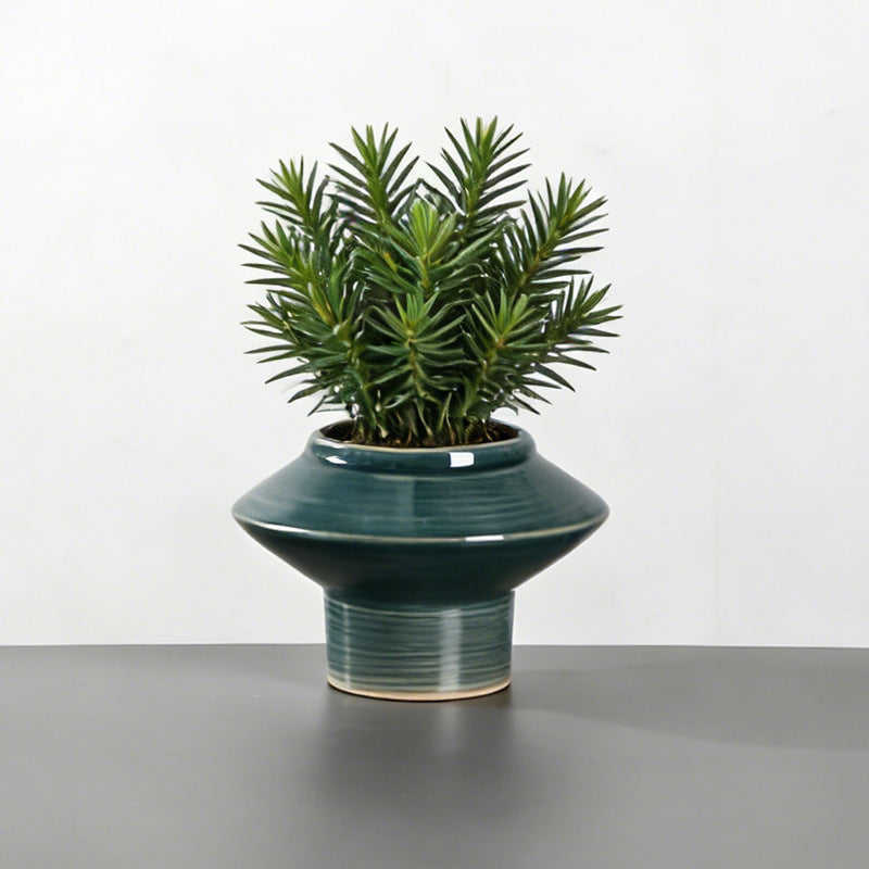 Nordic Geometric Ceramic Planter for Indoor Plants and Succulents