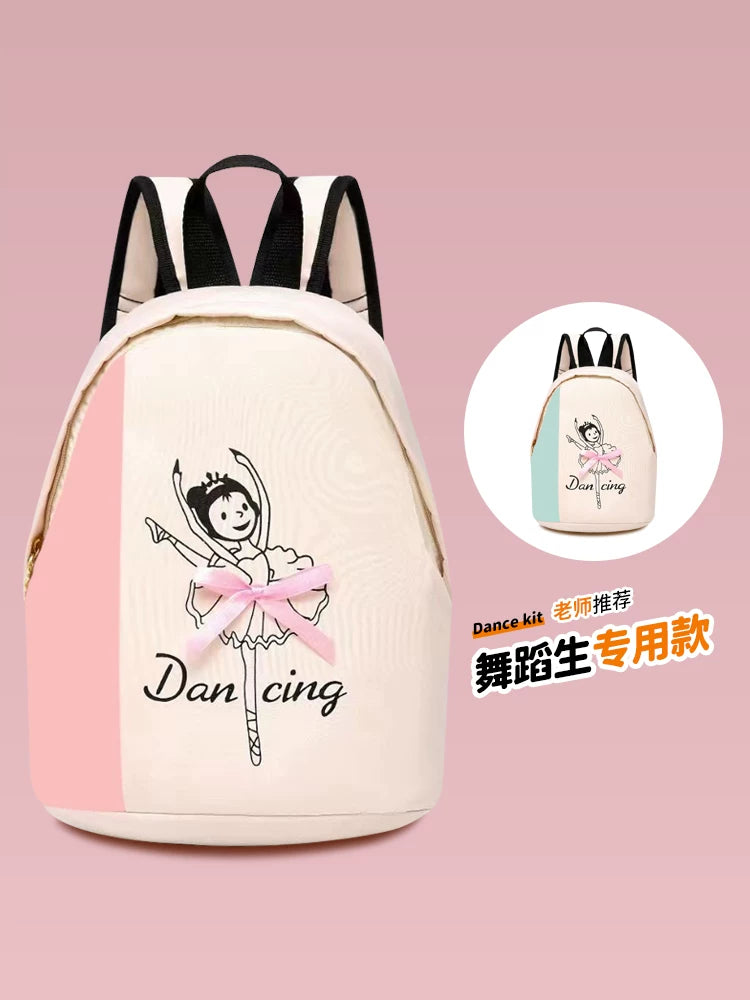 Girls' Ballet Dance Backpack, Large Capacity Kids Latin Dance Bag, Fashion Practice Shoulder Bag