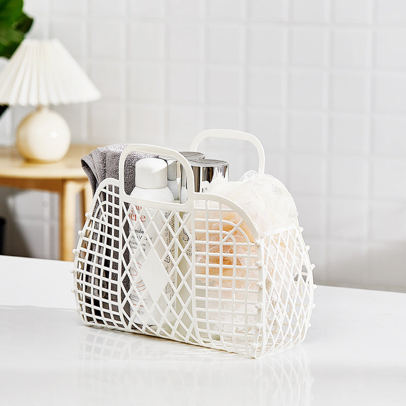 Portable Diamond Soft Bathroom Shower Caddy Basket Foldable Storage Organizer