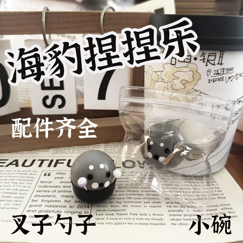 Chef Seal Squeeze Toy Super Soft Silicone Slow Rebound Stress Relief Fidget Toy