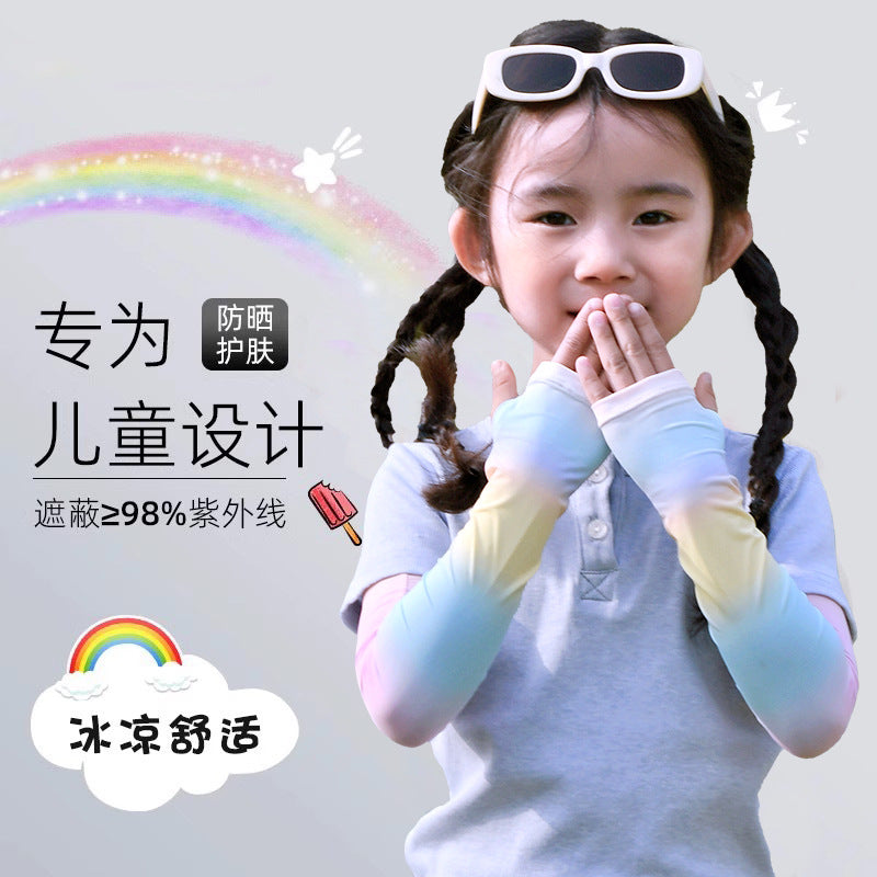Kids' UV Protection Cooling Arm Sleeves for Summer Outdoor Activities