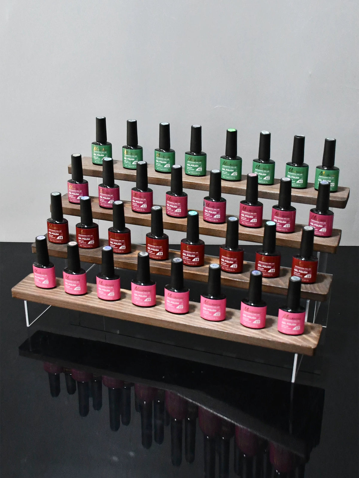 Wooden Tiered Display Shelf for Figurines, Models, and Collectibles