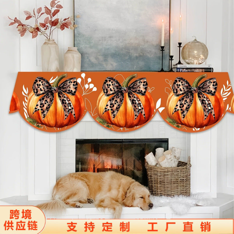 Thanksgiving Pumpkin Linen Placemat Table Runner Heat Insulation Mat