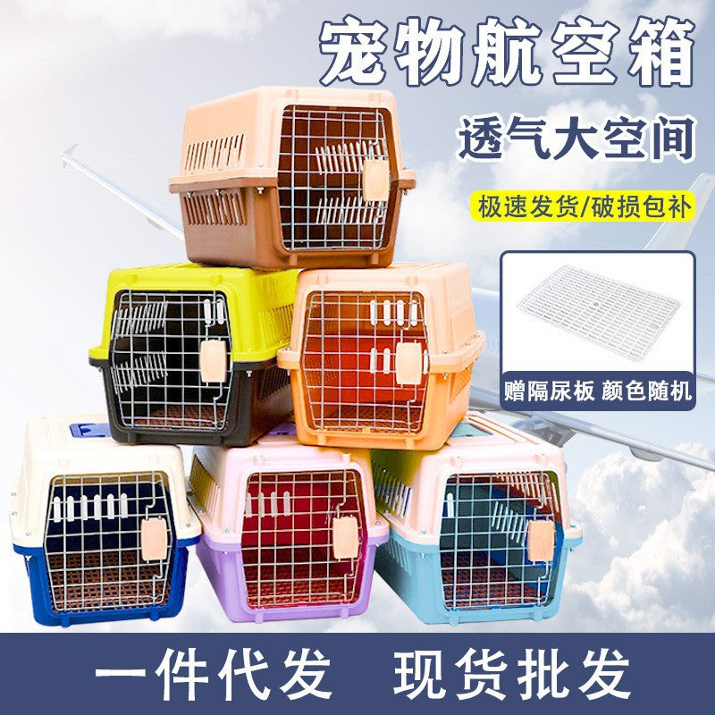 Pet Carrier for Cats and Dogs, Airline Approved Travel Crate with Wheels and Handle