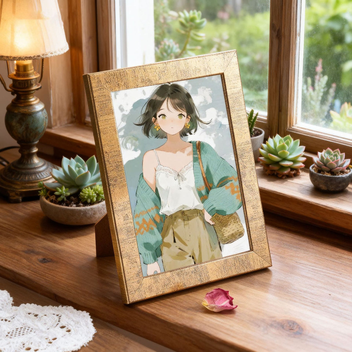 Minimalist Wooden Picture Frame for Photos and Art Display, Desktop or Wall Mount, Various Sizes