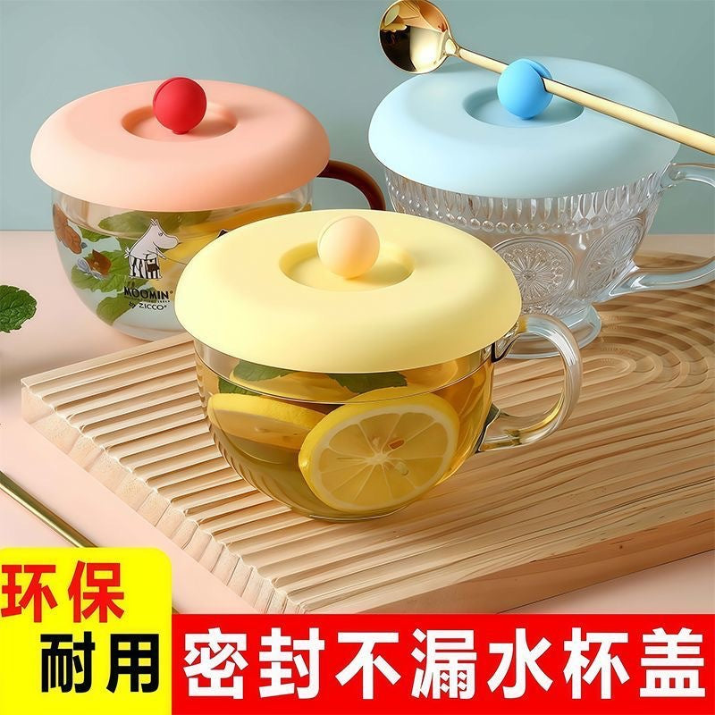 Custom Food-Grade Silicone Cartoon Dustproof Cup Lid for Mugs and Coffee Cups