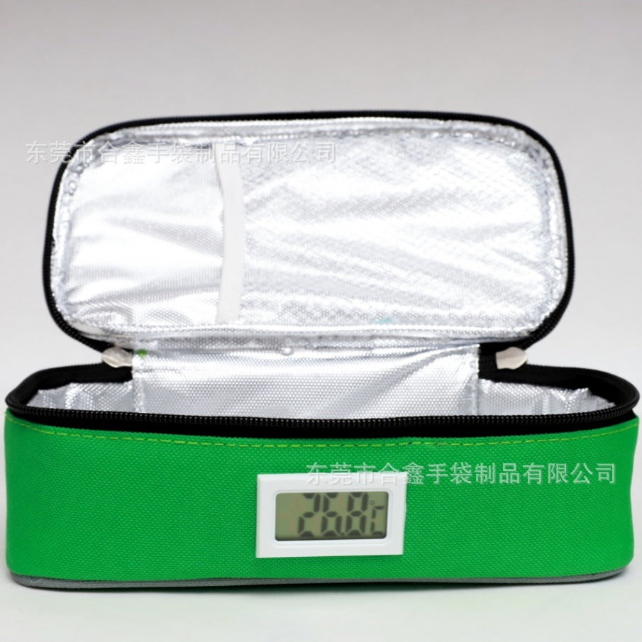 Portable Insulin Cooler Bag with Thermometer for Travel, 2-8°C Temperature Control, Breast Milk & Medicine Preservation
