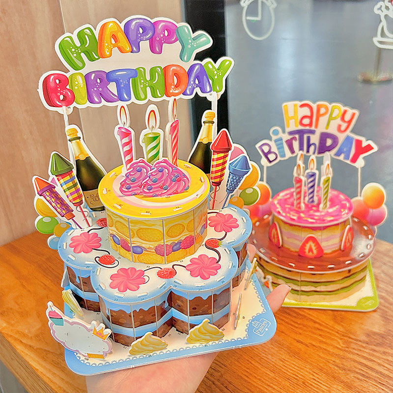 3D Puzzle DIY Birthday Cake Model Kit