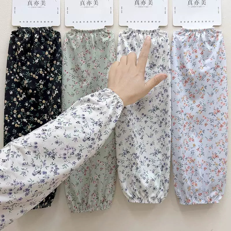Women's Loose Fit Ice Silk Sun Protection Arm Sleeves for Cycling & Outdoor Driving